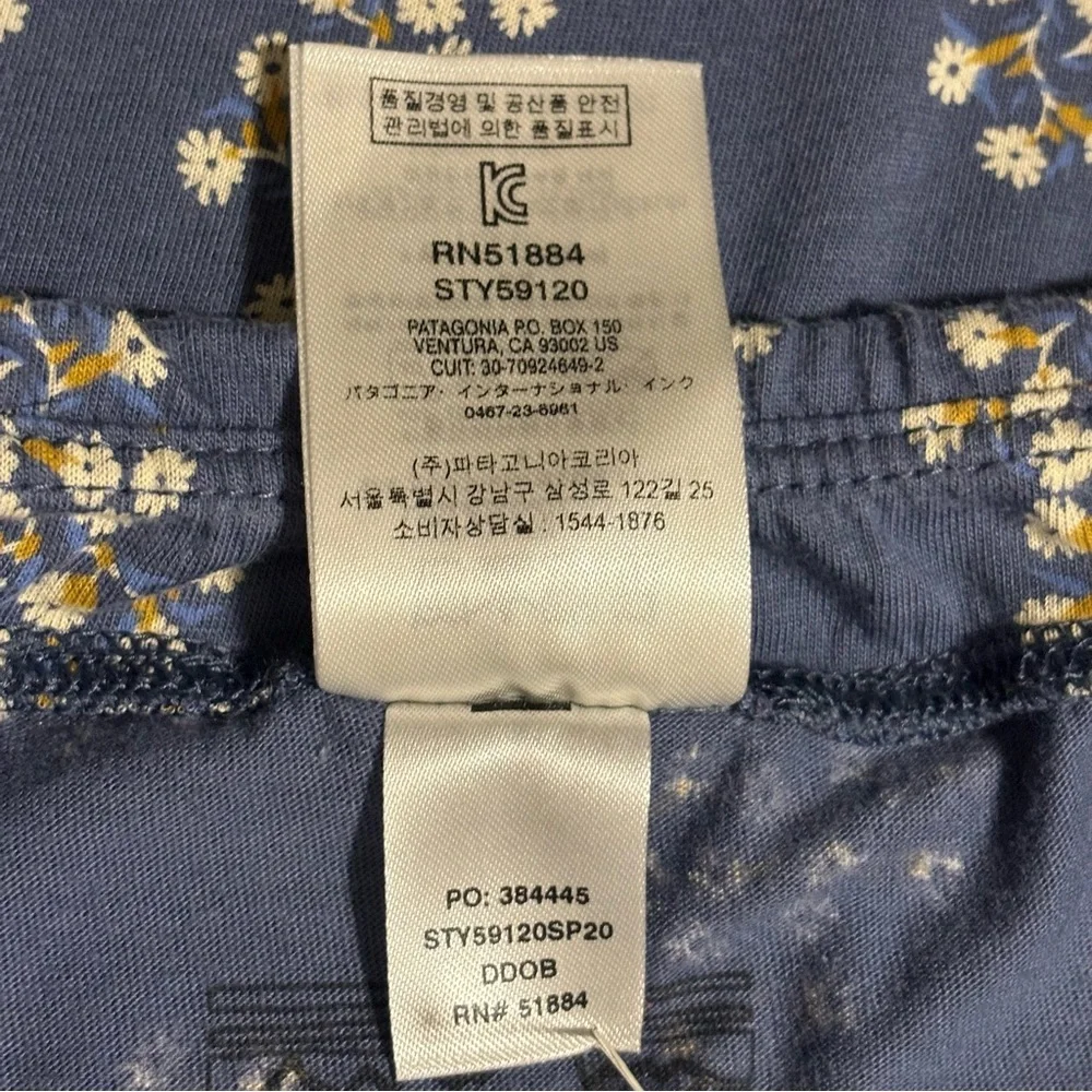 TitlePatagonia Alpine Valley Floral Flounce Skirt Blue 57% Organic Cottagecore